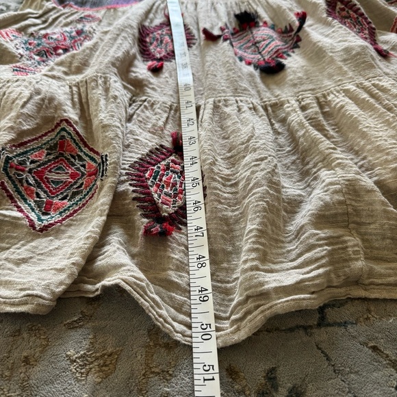 SOLD Zara Woman Embroidered Tassel Boho Maxi Dress – Size M - Picture 14 of 16